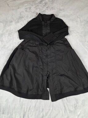 Rundholz DIP Black Cotton Full Zip Jacket Coat Dress Avant Garde Lagenlook M